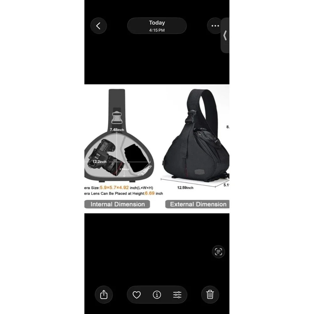 Caden K1 Camera Bag Backpack Sling Carry Bag Case Waterproof DSLR Tripod Nikon